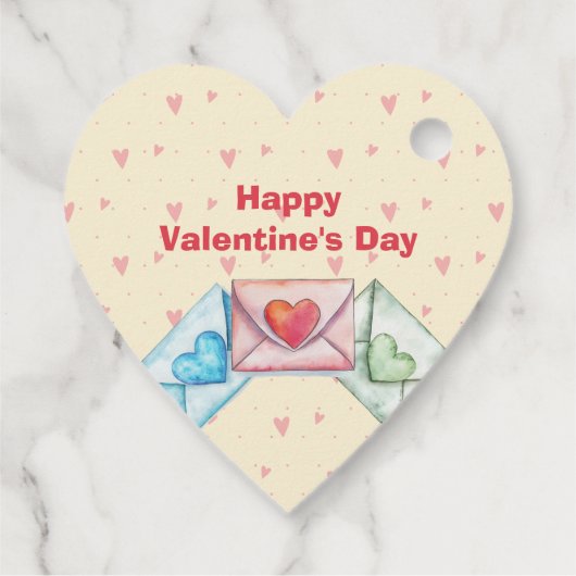 Valentine Envelope and Hearts フェイバータグ (裏面)