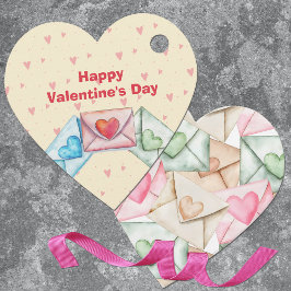 Valentine Envelope and Hearts フェイバータグ
