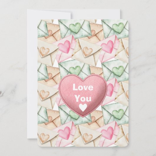 Valentine Envelopes and Hearts シーズンカード (正面)