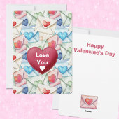 Valentine Envelopes and Hearts シーズンカード