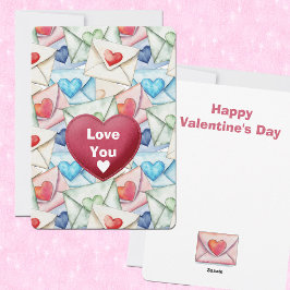 Valentine Envelopes and Hearts シーズンカード