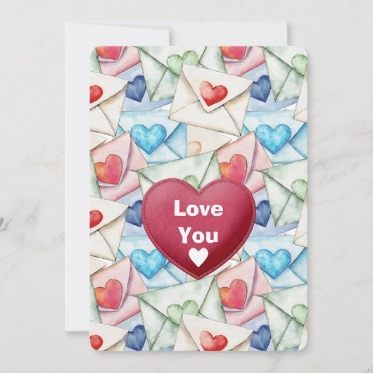 Valentine Envelopes and Hearts シーズンカード (正面)