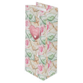 Valentine Envelopes and Hearts ワインギフトバッグ (正面アングル)