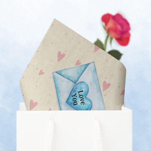 Valentine Envelopes and Hearts 薄葉紙