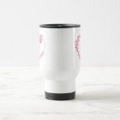Valentine Fingerprint Heart Floral Travel Mug トラベルマグ (中央)
