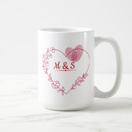 Valentine Fingerprint Heart  Mug コーヒーマグカップ