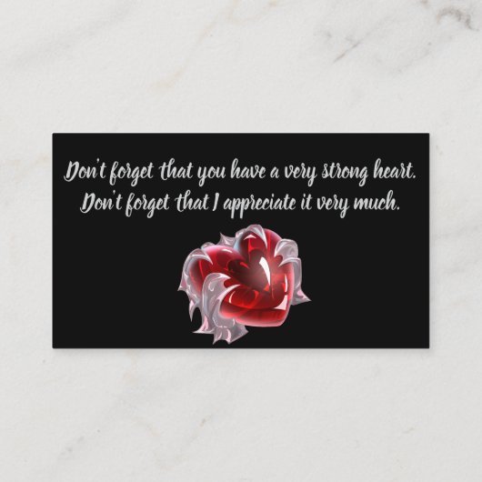 Valentine for strong men made with love 名刺 (裏面)