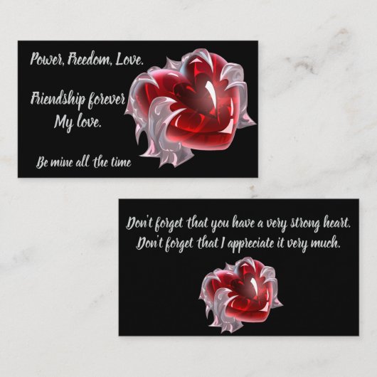 Valentine for strong men made with love 名刺 (正面/裏面)