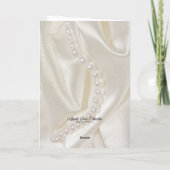 Valentine for wife Two Hearts and Pearls on satin カード (裏面)