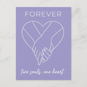 Valentine Forever デザイン   カップル・ワンハート シーズンポストカード