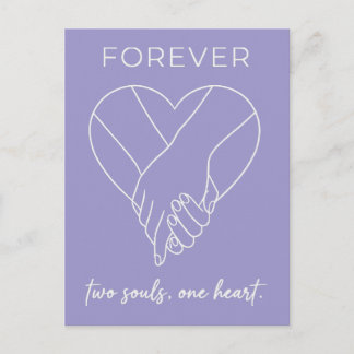 Valentine Forever デザイン | カップル・ワンハート シーズンポストカード