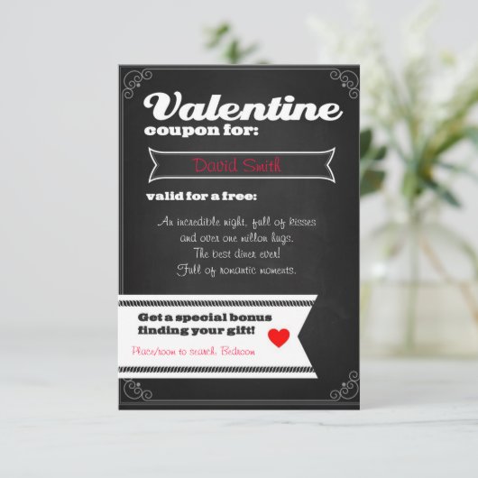 Valentine free coupon 招待状 (スタンド正面)