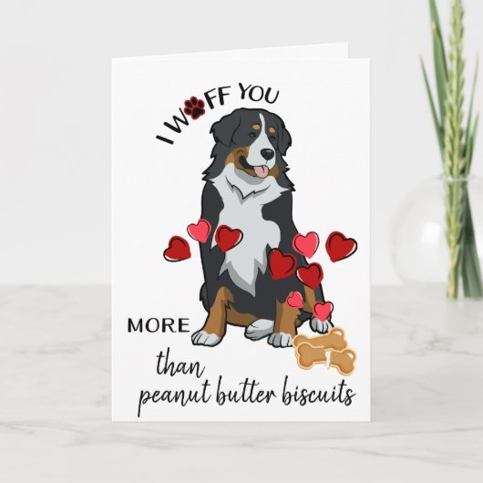 Valentine from Your Bernese Dog Love You Biscits シーズンカード (正面)