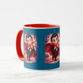 Valentine Funny Dracula Mug  マグカップ (正面左)