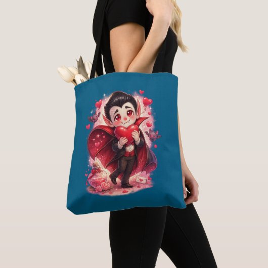 Valentine Funny Dracula tote bag - two-sided トートバッグ (クローズアップ)