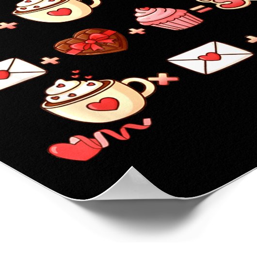 Valentine Funny Math Equation 6 7 Six Seven Meme T ポスター (角)