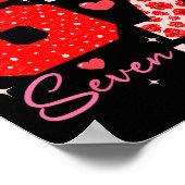 Valentine Funny Six Seven 6 7 Meme Slang Men Women ポスター (角)