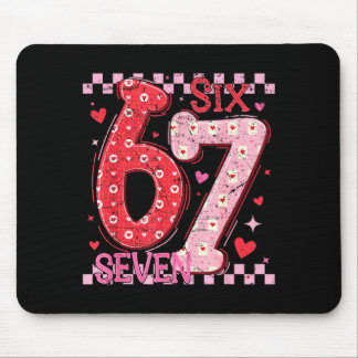 Valentine Funny Six Seven 6 7 Meme Slang Men Women マウスパッド