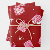 Valentine Gift Boxes Wrapping Paper – Romantic ラッピングペーパーシート (インサイチュ)