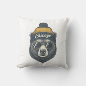 Valentine Gift Chicago Bear Beanie Pillow Cozy! クッション (正面)