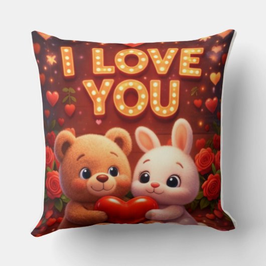 Valentine Gift Pillow クッション (裏面)