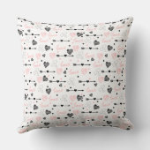 Valentine Gift Pillow Sketch Heart I Love You Text クッション (裏面)