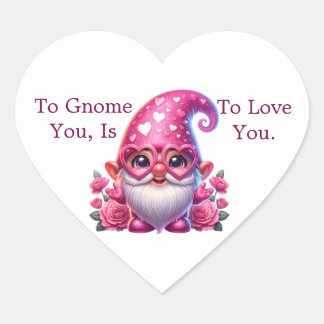 Valentine Gnome Heart Sticker ハートシール