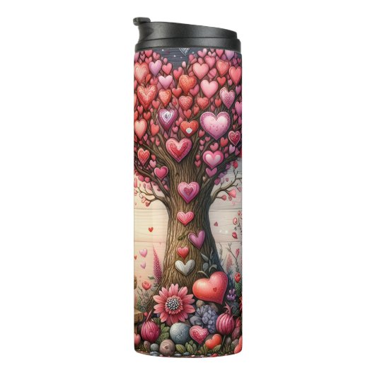 Valentine Gnome Heart Tree タンブラー (回転右)