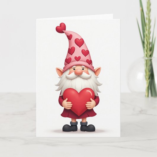 Valentine Gnome Love Card カード (正面)