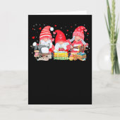 Valentine Gnome Quilting Sewing Seamstress Women M カード (正面)