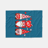 Valentine Gnomes 67 Funny Meme Cute Love Gnome Cou フリースブランケット (正面(横))
