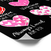 Valentine God Says I Am Heart Girl Women Kid Chris ポスター (角)