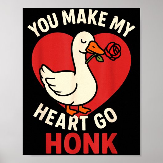 Valentine Goose Love Valentine's - You Make My Hea ポスター (正面)