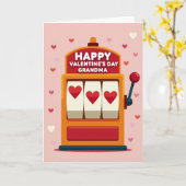 Valentine Grandma Slot Hearts Card カード (黄色い花)