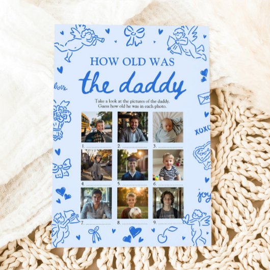 Valentine Hand Drawn How Old Was The Daddy Game 招待状