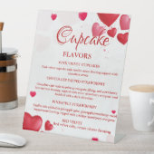 Valentine Heart Cupcake flavors sign 台座サイン (インサイチュ)