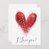 Valentine Heart design シーズンカード (正面/裏面)