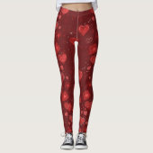 Valentine Heart Doodle Leggings レギンス (正面)