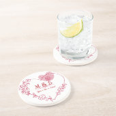 Valentine Heart Floral Coaster コースター (側面)
