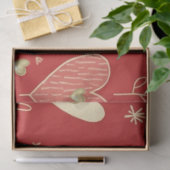 Valentine heart floral tissue paper 薄葉紙 (ギフト)