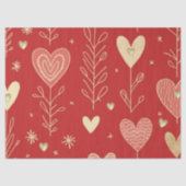 Valentine heart floral tissue paper 薄葉紙 (正面)