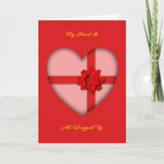 Valentine Heart Folded Greeting Card カード