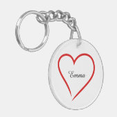 Valentine Heart Love キーホルダー (正面左)