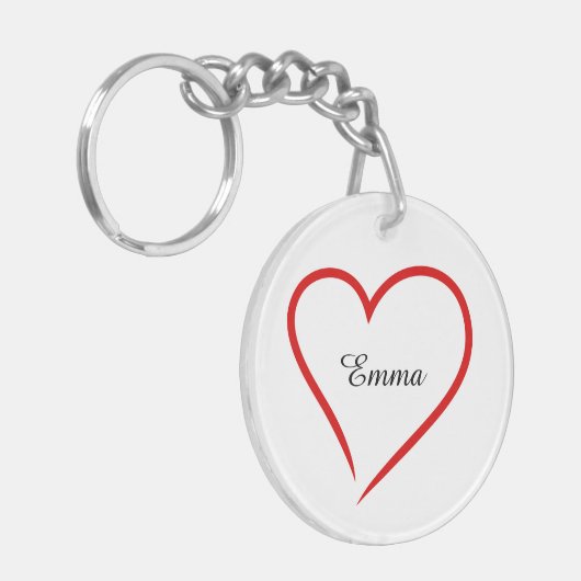 Valentine Heart Love キーホルダー (正面左)