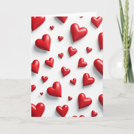 Valentine Heart Pattern Card カード (正面)