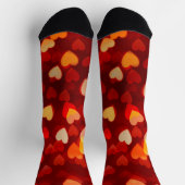 Valentine Heart Pattern Romantic Love ソックス (上部)