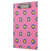Valentine Heart Pattern with Circles – Cute Pink クリップボード (左)
