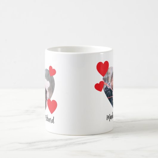 Valentine Heart Personalized Mug コーヒーマグカップ (中央)