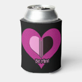 Valentine Heart Pink and Black Be Mine 缶クーラー (缶裏面)