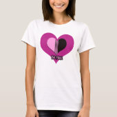 Valentine Heart Pink and Black Be Mine Tシャツ (正面)